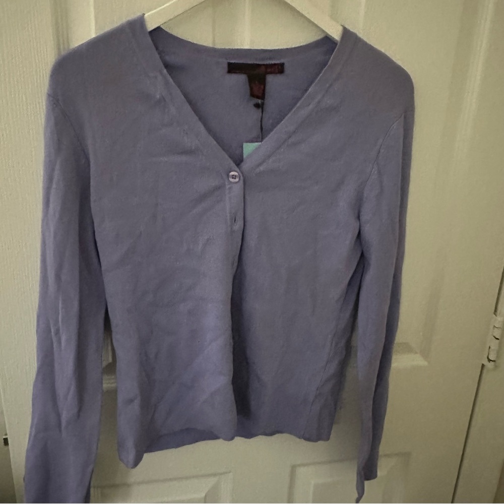 Purple Button Sweater